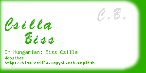 csilla biss business card